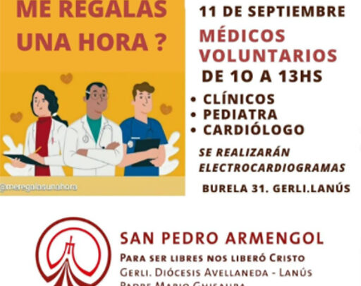Programa “Me regalás una hora”: Médicos voluntarios atienden de forma gratuita en Gerli