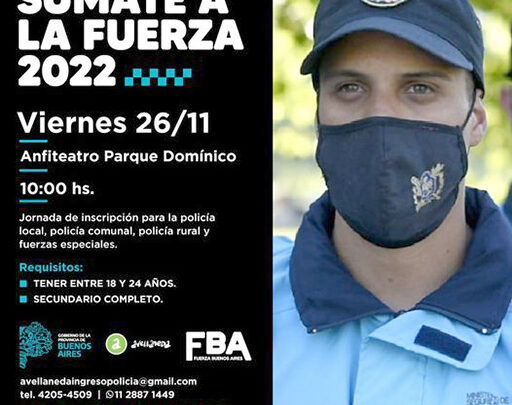 Jornada de inscripción para ser parte de las Fuerzas de Seguridad