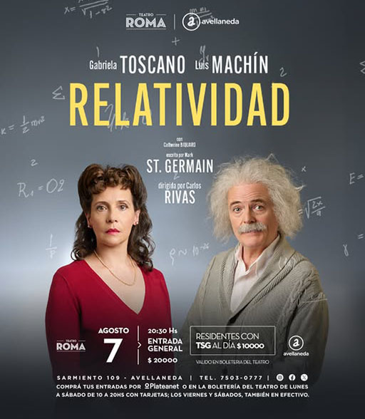 Relatividad llega al Teatro Roma: ciencia, misterio y emociones en escena Relatividad llega al Teatro Roma: ciencia, misterio y emociones en escena